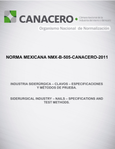 NORMA MEXICANA NMX-B-505-CANACERO-2011