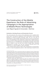 The Construction of the Mobile Experience
