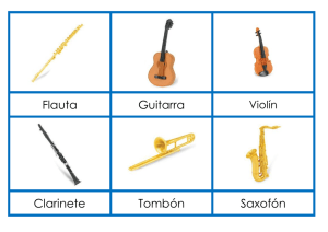 Flauta Guitarra Clarinete Tombón Saxofón