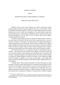 pdf La Odisea. Canto I : Reunión de los dioses. Consejo de Minerva