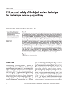 Efficacy and safety of the inject and cut technique for endoscopic