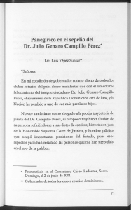 Panegírico en el sepelio del Dr. Julio Genaro Campillo Pérez*