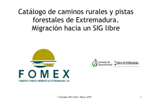 Catálogo de caminos rurales y pistas forestales de Extremadura