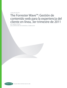 The Forrester Wave™: Gestión de contenido web para la