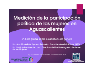 Medición de la participación política de las mujeres en Aguascalientes