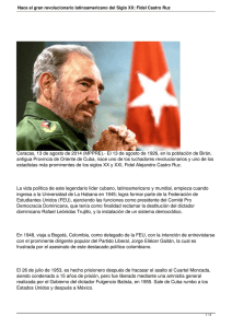 Nace el gran revolucionario latinoamericano del Siglo XX: Fidel