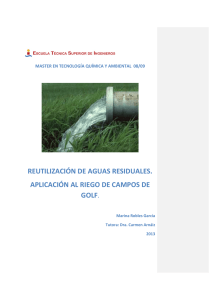 reutilización de aguas residuales. aplicación al riego de campos de