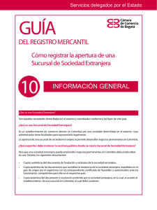 del registro mercantil - Cámara de Comercio de Bogotá