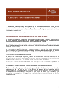 7. EXCLUSIONES DEL RÉGIMEN DE AUTORIZACIONES