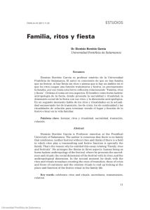 Familia, ritos y fiesta - summa - Universidad Pontificia de Salamanca