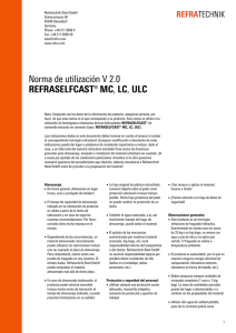 Norma de utilización V 2.0 REFRASELFCAST® MC, LC, ULC