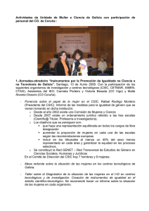 Actividades da Unidade de Muller e Ciencia de Galicia con