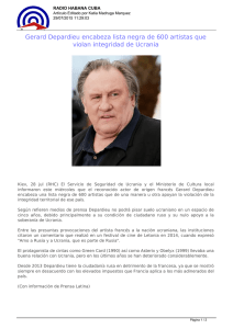 Gerard Depardieu encabeza lista negra de 600 artistas que violan