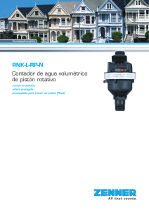 RNK-L-RP-N Contador de agua volumétrico de pistón rotativo