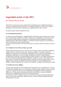 Seguridad social: el año 2013