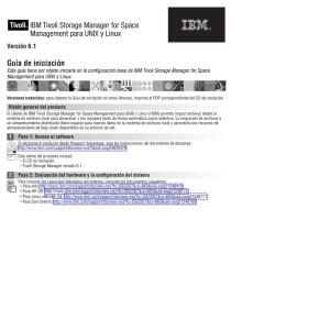 IBM Tivoli Storage Manager for Space Management para UNIX y