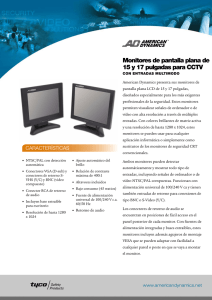 Monitores de pantalla plana de 15 y 17 pulgadas para CCTV