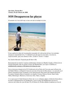 SOS Desaparecen las playas