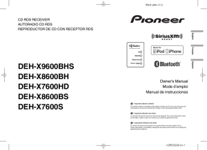 DEH-X9600BHS DEH-X8600BH DEH-X7600HD DEH