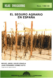 EL SEGURO AGRARIO EN ESPANA