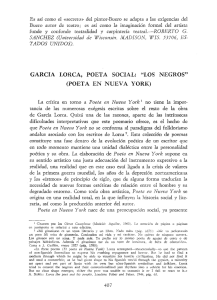 García Lorca, poeta social: "Los negros" ("Poeta en Nueva York")