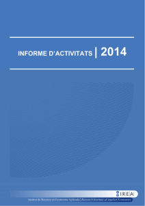 Informe 2014 - Universitat de Barcelona