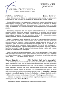 Boletin Junio 2016 - Iglesia Providencia