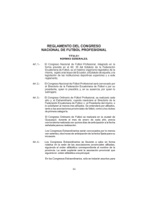 Reglamento Congreso Nacional de Fútbol Profesional