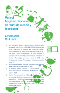 Manual Programa Nacional de Ferias de Ciencia y Tecnología