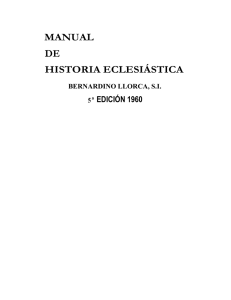 MANUAL DE HISTORIA ECLESIÁSTICA