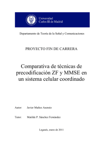 Comparativa de técnicas de precodificación ZF y MMSE - e