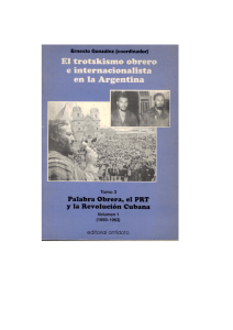Palabra Obrera, el PRT y la Revolucion Cubana (1959