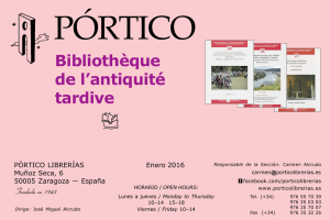 Bibliothèque de l`Antiquité Tardive Enero 2016