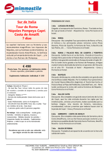 Sur de Italia Tour de Roma Nápoles Pompeya Capri Costa de