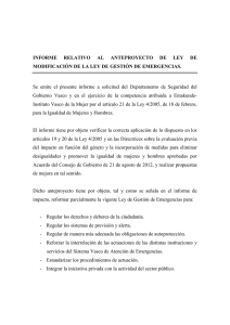 informe relativo al proyecto de decreto por el que se regula el