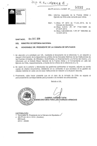 Informa respuesta de la Fuerza Aérea y Ejército de Chile ante