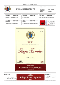 C1 Rioja Bordón CRZ 27 Ltr. - Bodegas Franco
