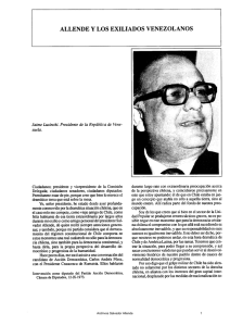Allende y los exiliados venezolanos