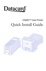 CD820 Card Printer Quick Install Guide