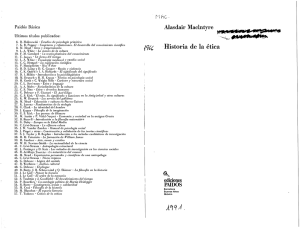Alasdair Maclntyre , Historia de la ética