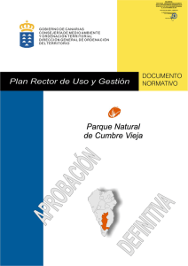 Parque Natural de Cumbre Vieja Aprobación Definitiva Plan Rector