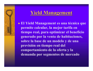 Yield Management - Gestión de Servicios Hoteleros