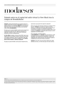 Zalando entra en el capital del salón virtual Le New Black tras la