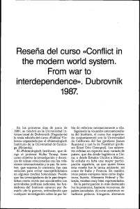 Reseña del curso ccConflict in the modern world system