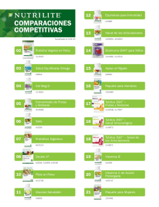 Comparaciones Competitivas Nutrilite