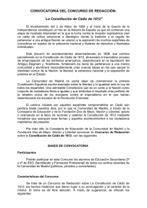 Concurso de Redacción Constitución de Cádiz de 1812