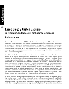Eliseo Diego y Gastón Baquero: un testimonio desde el oscuro