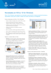 Novedades en NVivo 10 for Windows