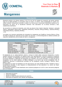 Manganeso - Cometal SA