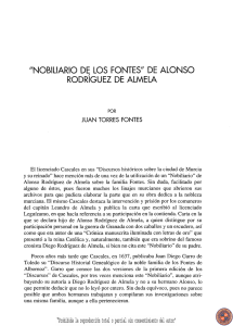 Nobiliario de los Fontes, de Alonso Rodríguez de Almela